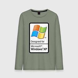 Лонгслив хлопковый мужской Предназначен для xp, цвет: авокадо