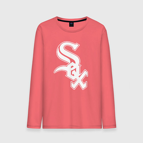 Мужской лонгслив Chicago white sox - baseball / Коралловый – фото 1