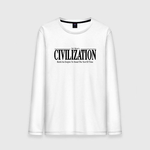 Мужской лонгслив Civilization - game / Белый – фото 1