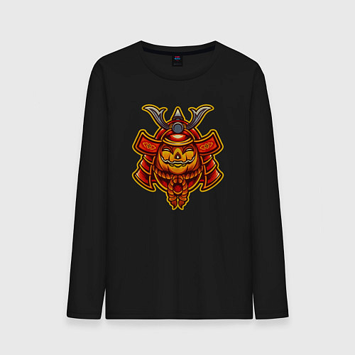 Мужской лонгслив Samurai halloween / Черный – фото 1