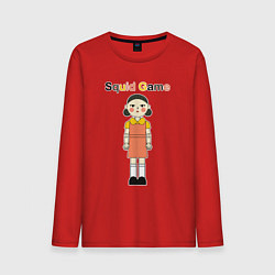Лонгслив хлопковый мужской Doll squid game, цвет: красный