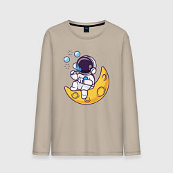 Мужской лонгслив Космонавт и мыльные пузыри