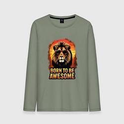 Мужской лонгслив Потрясающий лев