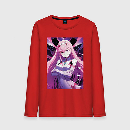 Мужской лонгслив Zero two Darling in the Franxx - ai art / Красный – фото 1