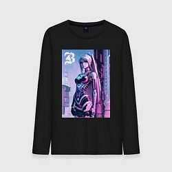 Мужской лонгслив Киберпанк девчонка Барби - нейроарт фантазия