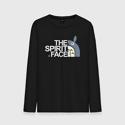 Лонгслив хлопковый мужской Tororo - the spirit face, цвет: черный
