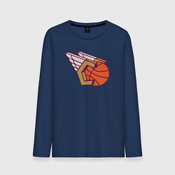 Лонгслив хлопковый мужской Cavaliers wings, цвет: тёмно-синий