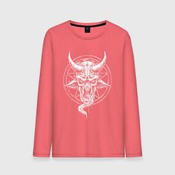 Мужской лонгслив Рогатый демон с языком