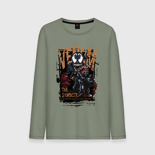Мужской лонгслив Веном черный симбиот / Авокадо – фото 1