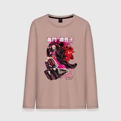 Мужской лонгслив Клинок рассекающий демонов Незуко луна