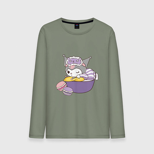 Мужской лонгслив Куроми с макарунами / Авокадо – фото 1