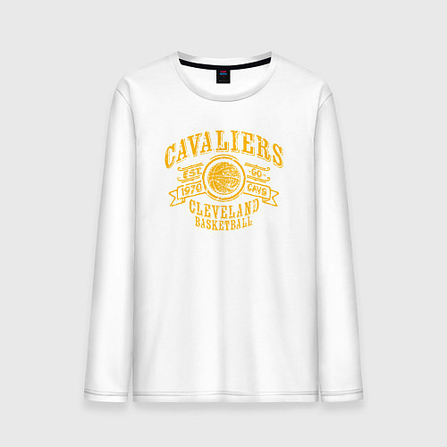 Мужской лонгслив Cleveland basketball / Белый – фото 1