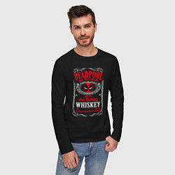 Лонгслив хлопковый мужской Deadpool whiskey, цвет: черный — фото 2