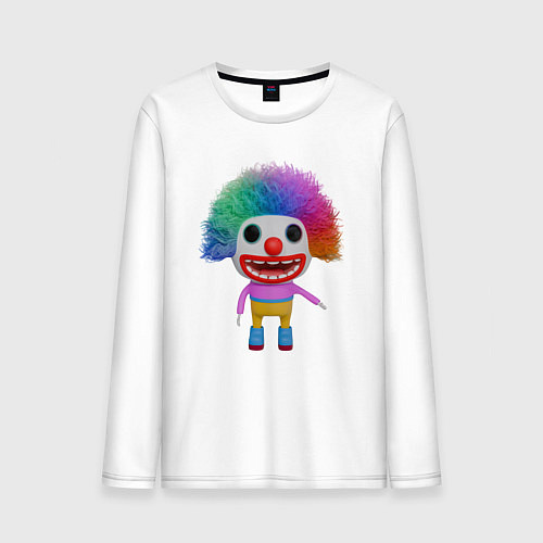Мужской лонгслив Cartoon clown colorful / Белый – фото 1