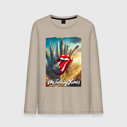 Мужской лонгслив Rolling Stones - logo-guitar
