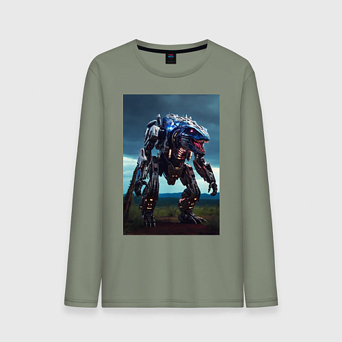 Мужской лонгслив Робот в стиле Horizon / Авокадо – фото 1