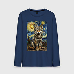 Мужской лонгслив Волчонок Ван Гог