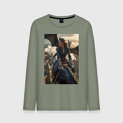 Мужской лонгслив Королеву преследует дракон