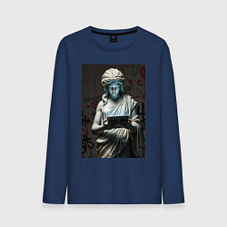 Мужской лонгслив Античная статуя с планшетом