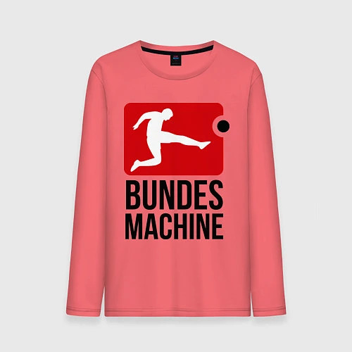 Мужской лонгслив Bundes machine football / Коралловый – фото 1