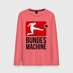 Лонгслив хлопковый мужской Bundes machine football, цвет: коралловый