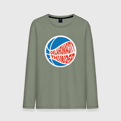 Лонгслив хлопковый мужской Oklahoma Thunder, цвет: авокадо