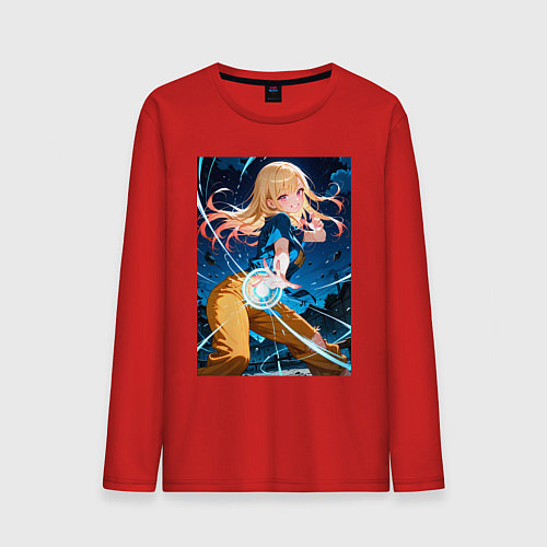 Мужской лонгслив Марин Китагава косплей Dragon Ball / Красный – фото 1