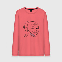 Мужской лонгслив Плачущий в маске мем