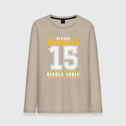 Мужской лонгслив Denver - Nocola Jokic / Миндальный – фото 1