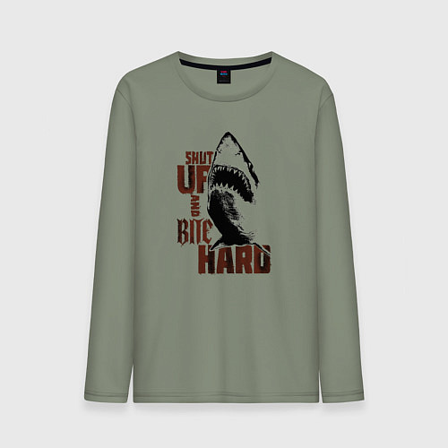 Мужской лонгслив Shark threshold / Авокадо – фото 1