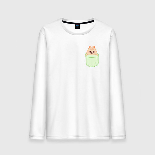 Мужской лонгслив Han quokka in pocket / Белый – фото 1
