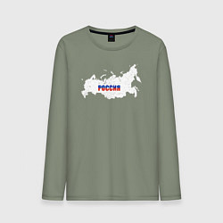 Мужской лонгслив Россия карта