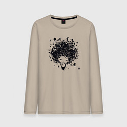 Лонгслив хлопковый мужской Девчонка милашка, цвет: миндальный