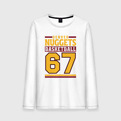 Лонгслив хлопковый мужской Nuggets 67, цвет: белый
