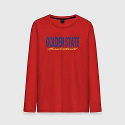 Лонгслив хлопковый мужской Golden State basketball, цвет: красный