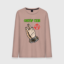 Мужской лонгслив Сектор газа лого и анархия