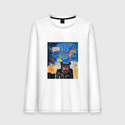 Мужской лонгслив Ярко синее граффити с медведем