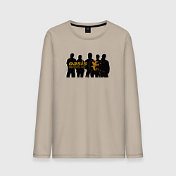 Лонгслив хлопковый мужской Оазис 1996, цвет: миндальный