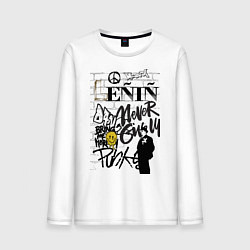 Мужской лонгслив Lenin граффити