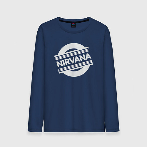 Мужской лонгслив Rock Nirvana / Тёмно-синий – фото 1