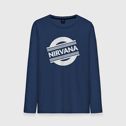 Лонгслив хлопковый мужской Rock Nirvana, цвет: тёмно-синий