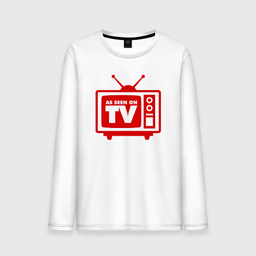 Мужской лонгслив Как показано по телевизору / Белый – фото 1