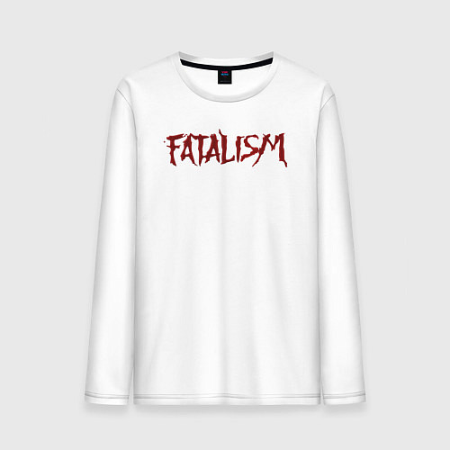 Мужской лонгслив Фатализм фаталити мортал комбат / Белый – фото 1
