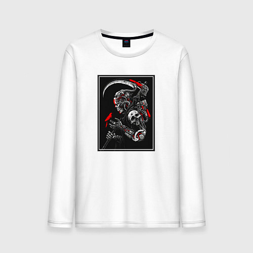 Мужской лонгслив Самурай ронин / Белый – фото 1
