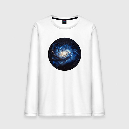 Мужской лонгслив Спиральная галактика / Белый – фото 1