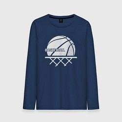 Лонгслив хлопковый мужской Basketball play, цвет: тёмно-синий
