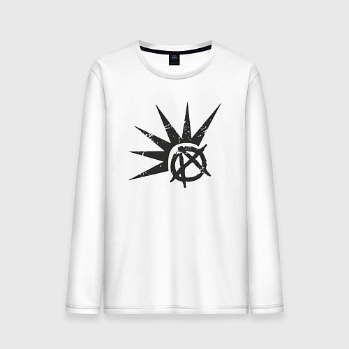 Мужской лонгслив Anarchy punks / Белый – фото 1