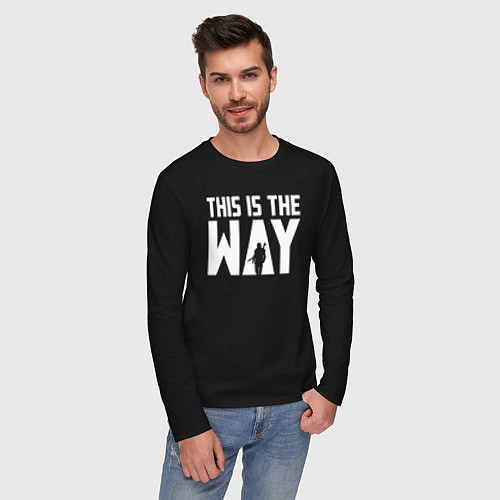 Мужской лонгслив This is the way Mandalorian / Черный – фото 3