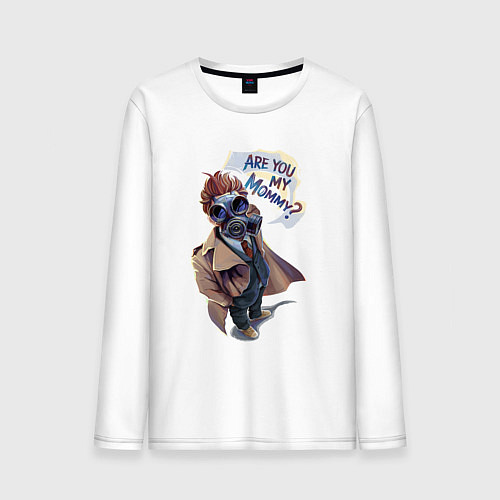 Мужской лонгслив Ты моя мамочка - Доктор Кто: Are you my mommy / Белый – фото 1