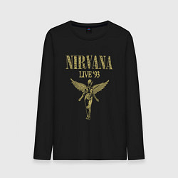 Лонгслив хлопковый мужской Nirvana live 93, цвет: черный